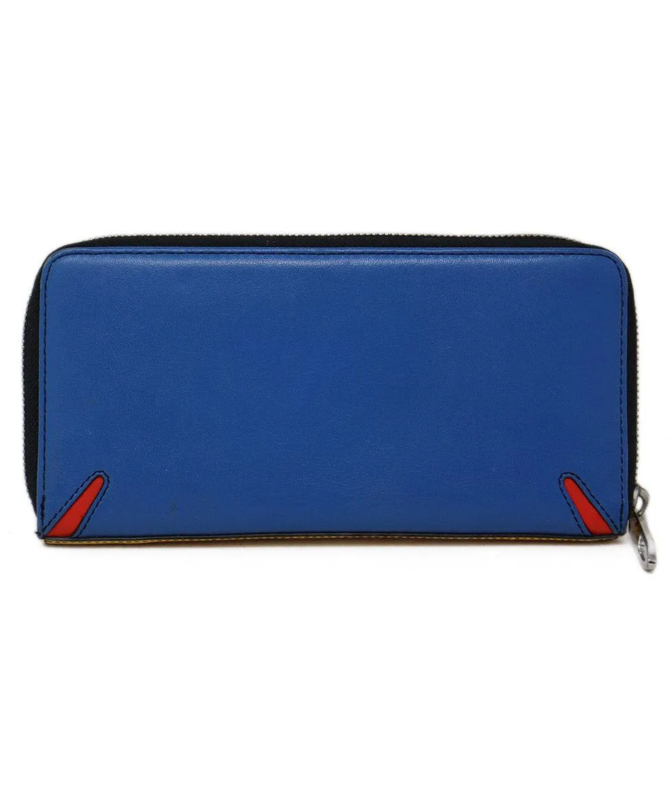 Rag & Bone Red Yellow & Blue Leather Wallet