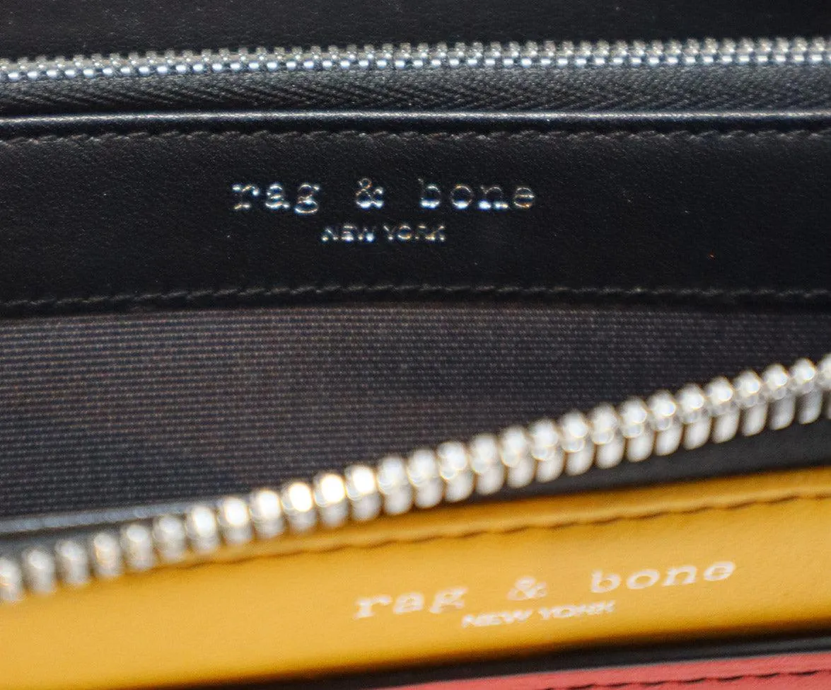 Rag & Bone Red Yellow & Blue Leather Wallet
