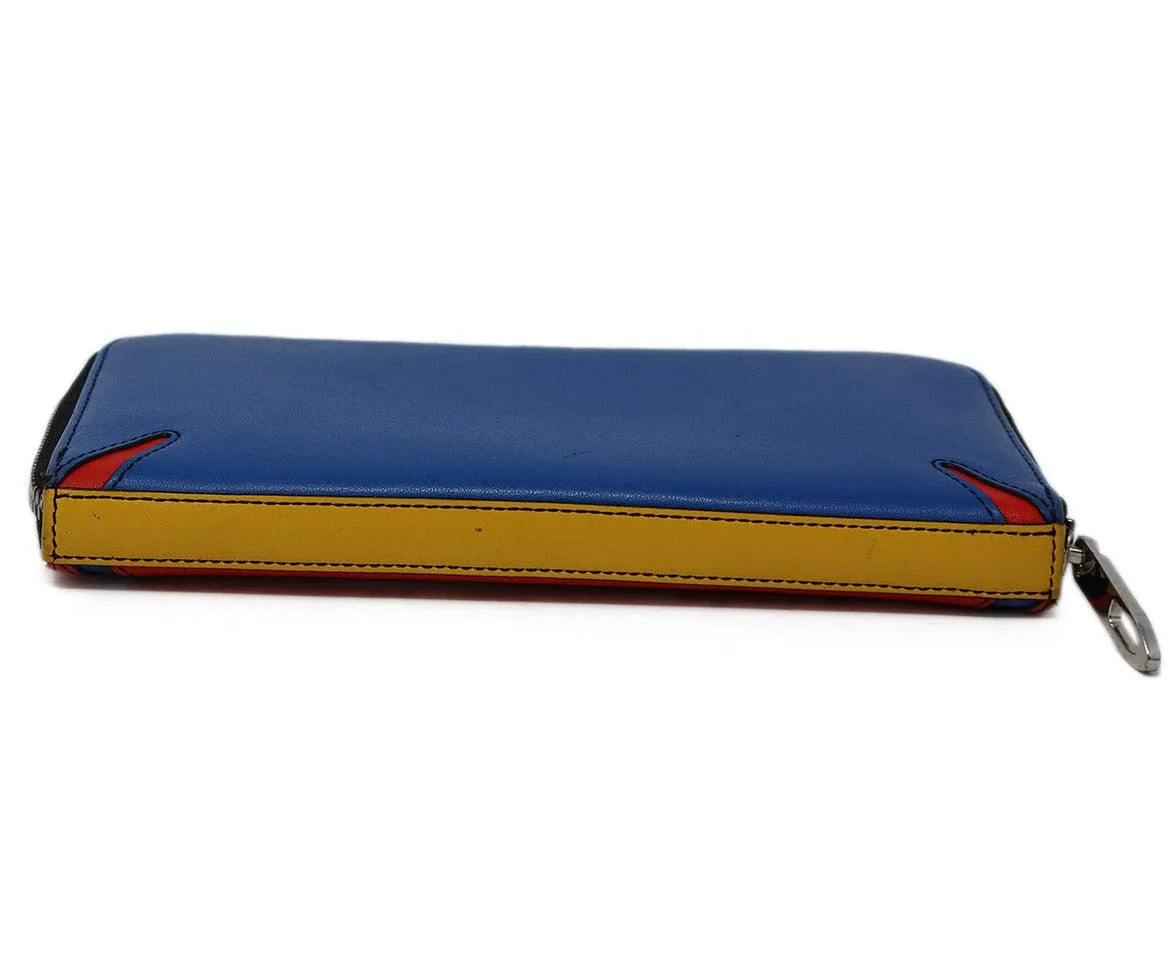 Rag & Bone Red Yellow & Blue Leather Wallet