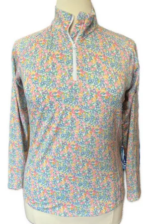 Ralph Lauren RLX Pastel Miniature Floral Print Golf Pullover w/ Logo Size L MSP$148