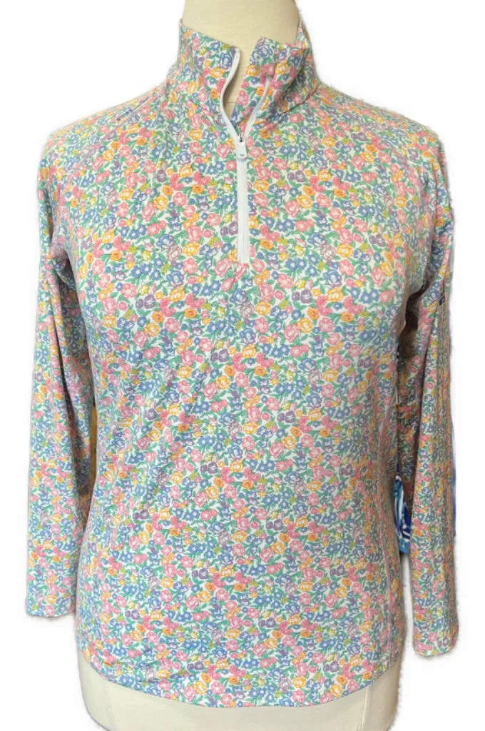 Ralph Lauren RLX Pastel Miniature Floral Print Golf Pullover w/ Logo Size L MSP$148