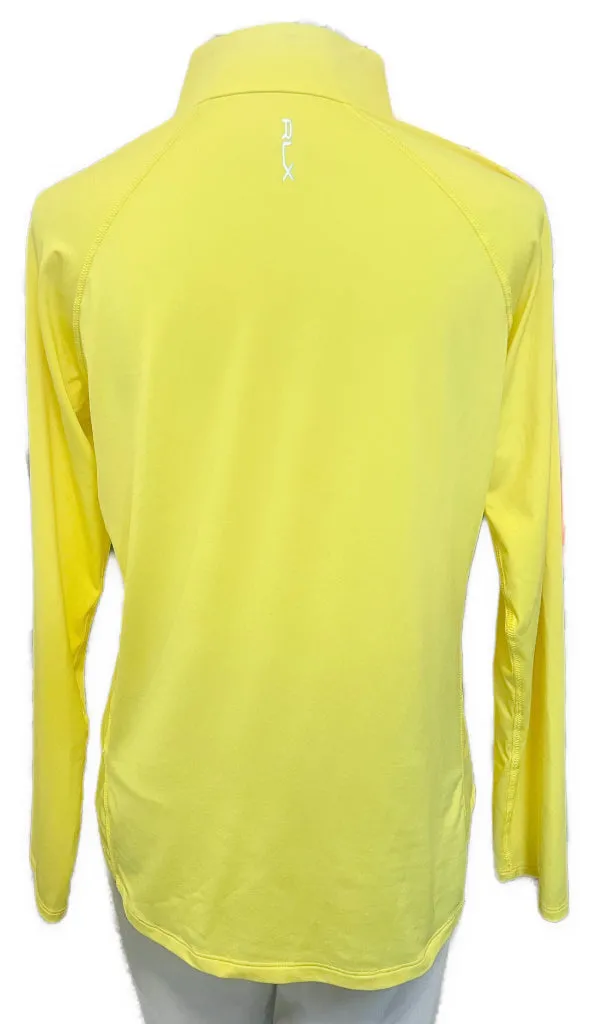 Ralph Lauren RLX Women's Yellow Zip Pullover w/ Logo Size M MSP$168