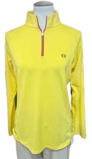 Ralph Lauren RLX Women's Yellow Zip Pullover w/ Logo Size M MSP$168