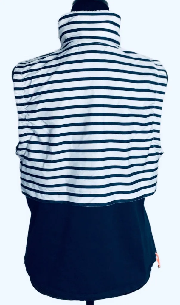 Ralph Lauren Women's White & Navy Striped Golf Vest Size S MSP$128