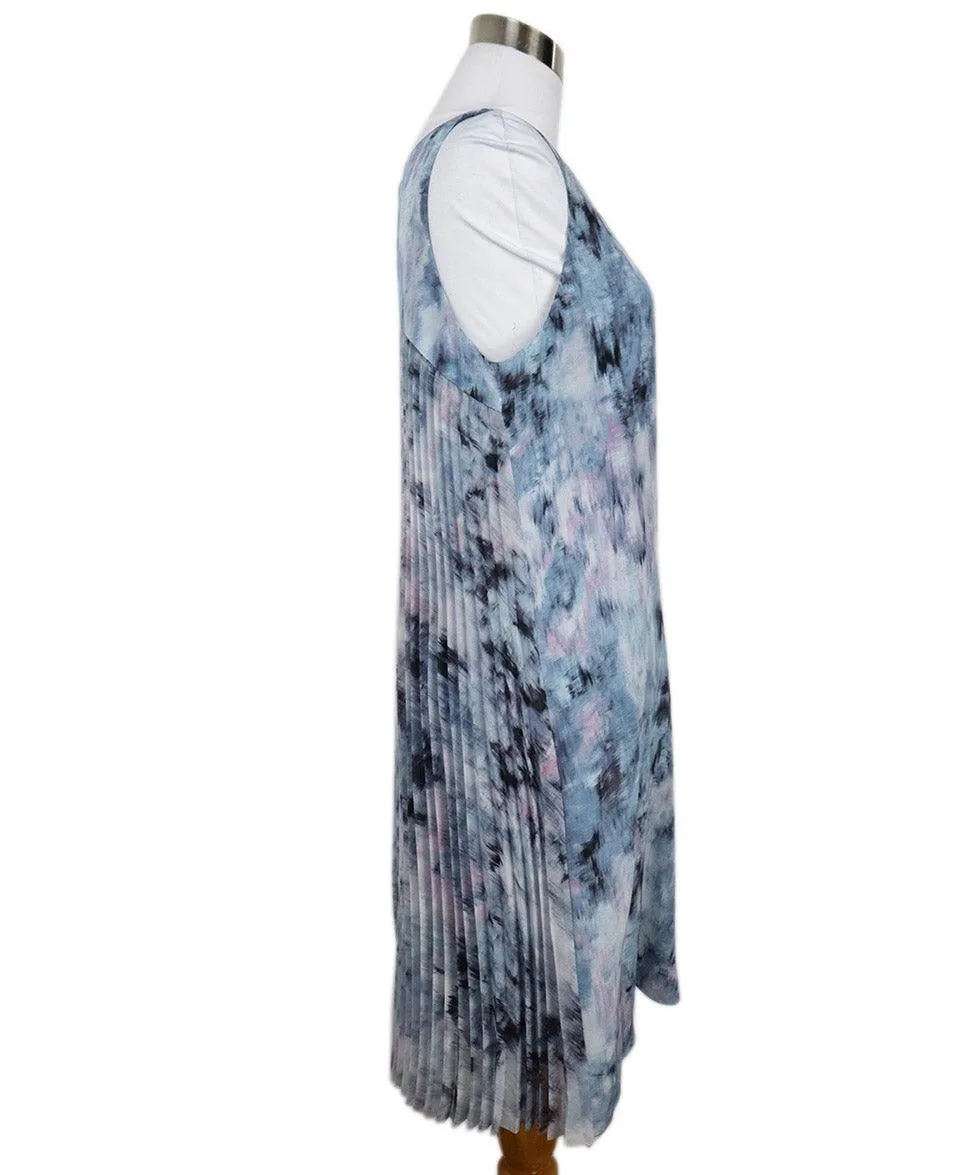 Rebecca Taylor Blue & Purple Print Silk Dress sz 6