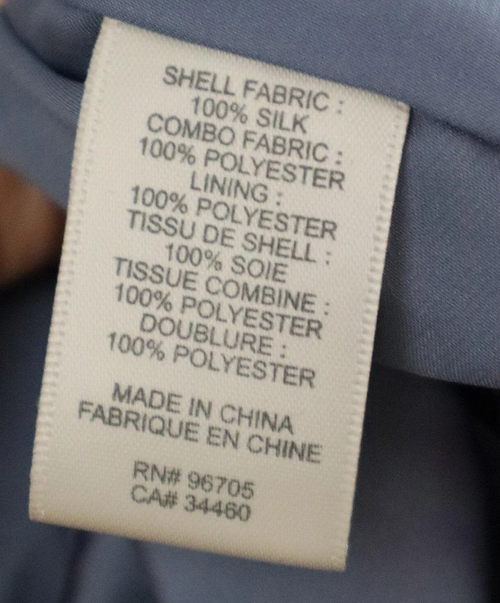 Rebecca Taylor Blue & Purple Print Silk Dress sz 6