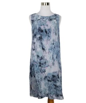 Rebecca Taylor Blue & Purple Print Silk Dress sz 6