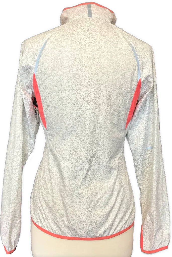 REI Women's White & Gray Full-Zip Windbreaker Size XS