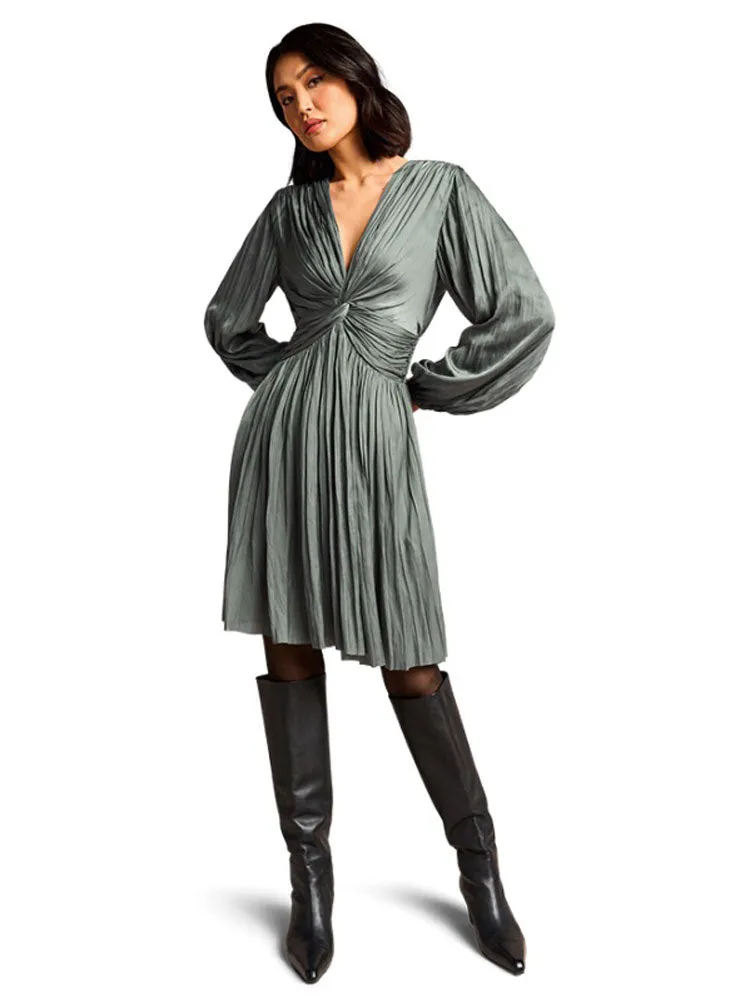 Riani Techno Satin Dress Aloe