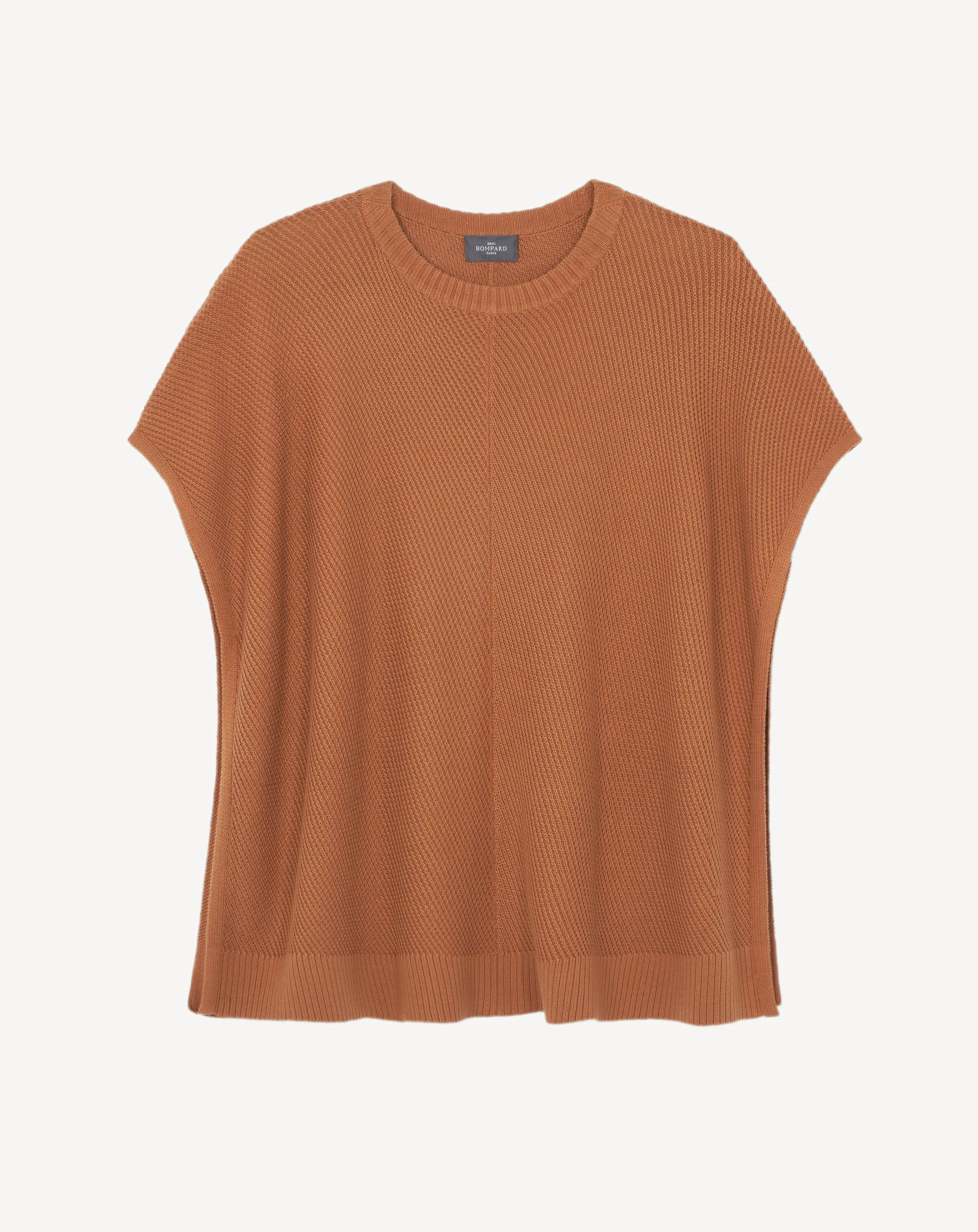 Ribbed poncho Eric Bompard