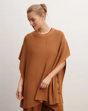 Ribbed poncho Eric Bompard
