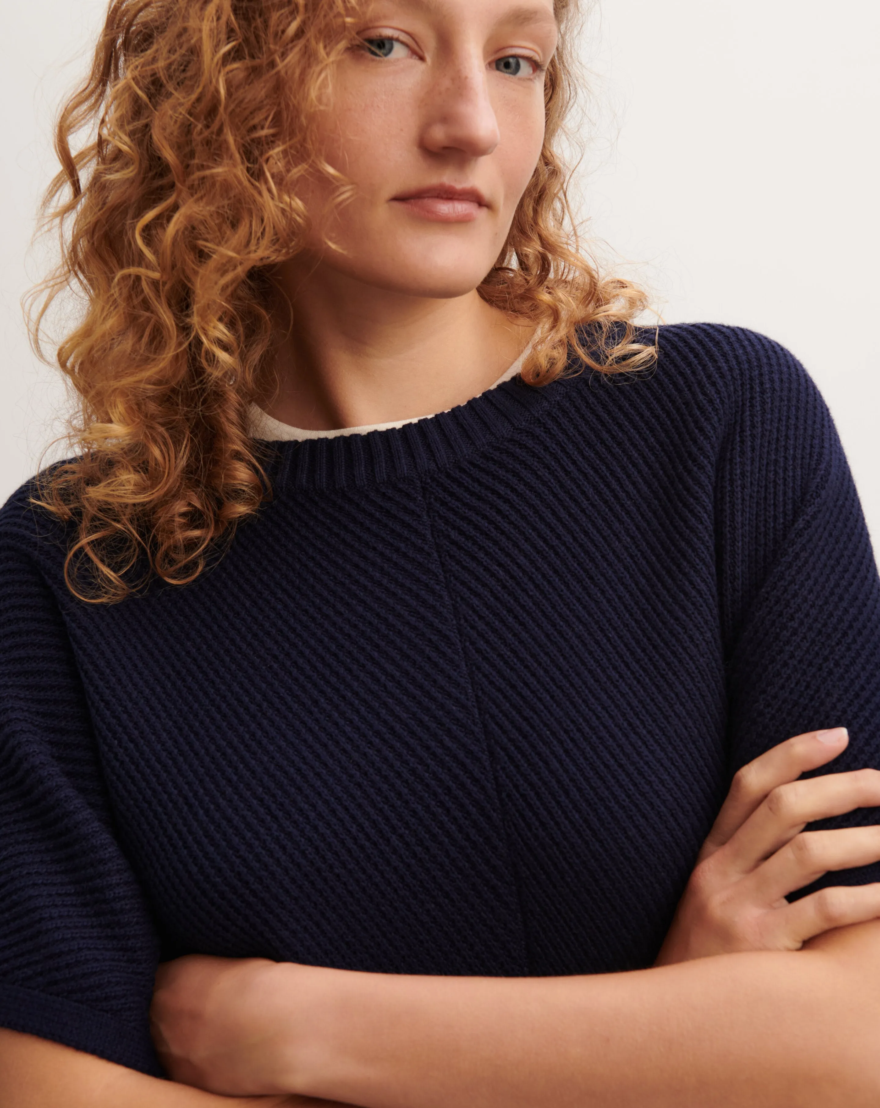 Ribbed poncho Eric Bompard