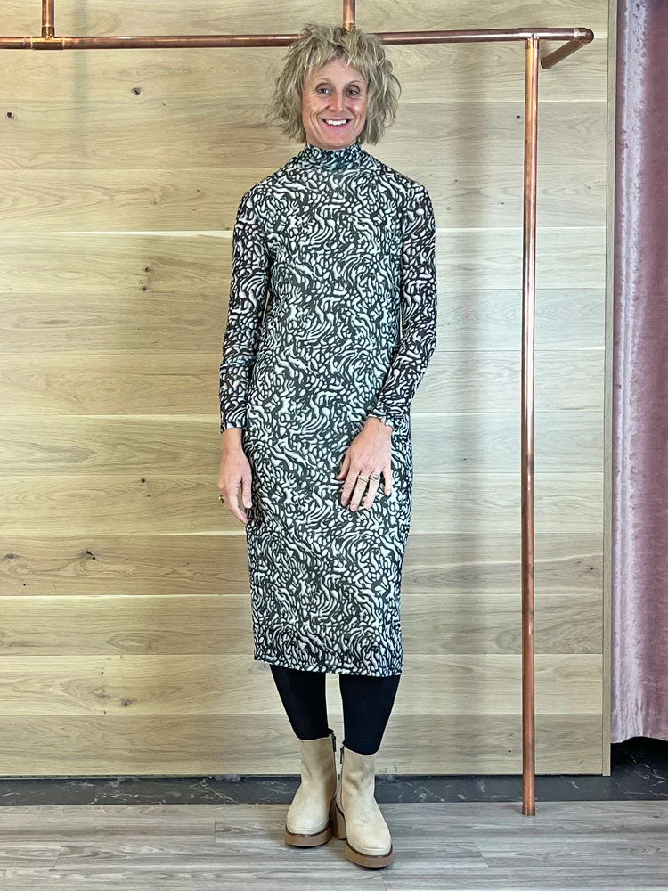 Rino & Pelle Tun Mesh Dress Black Artichoke Doodle