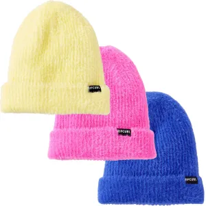 Rip Curl Womens Fuzzy Hat Beanie Wide Turn Up
