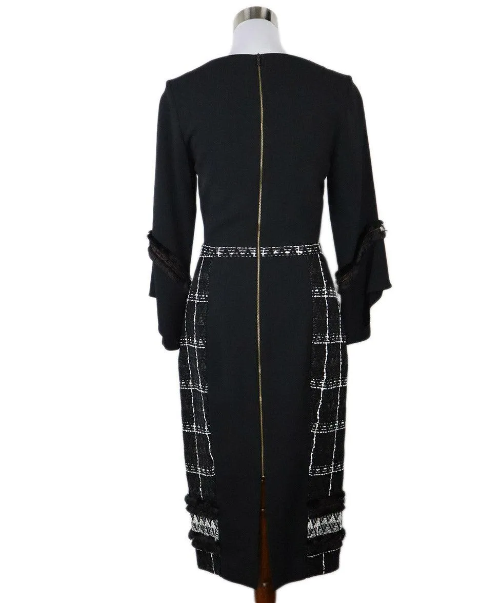 Roland Mouret B&W Wool Dress sz 8