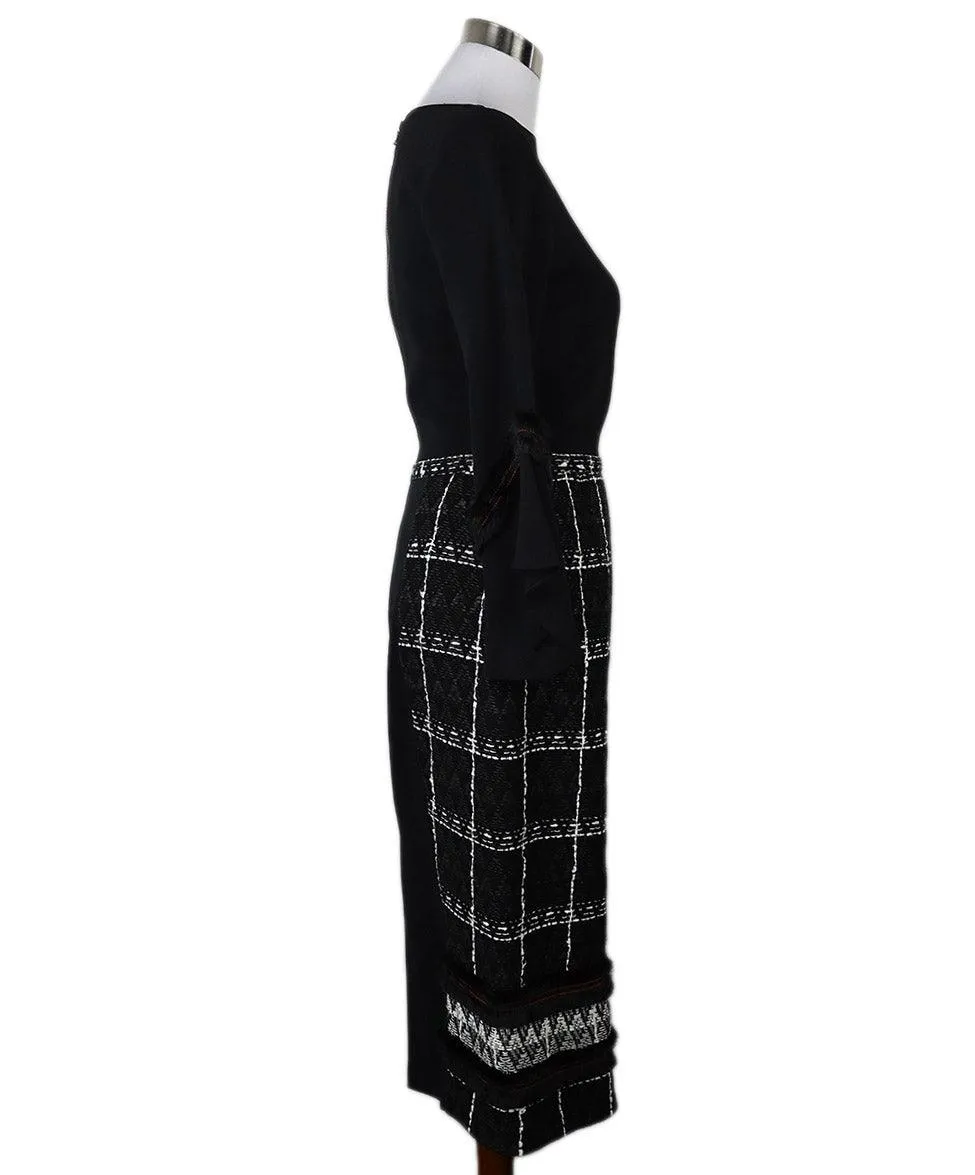 Roland Mouret B&W Wool Dress sz 8