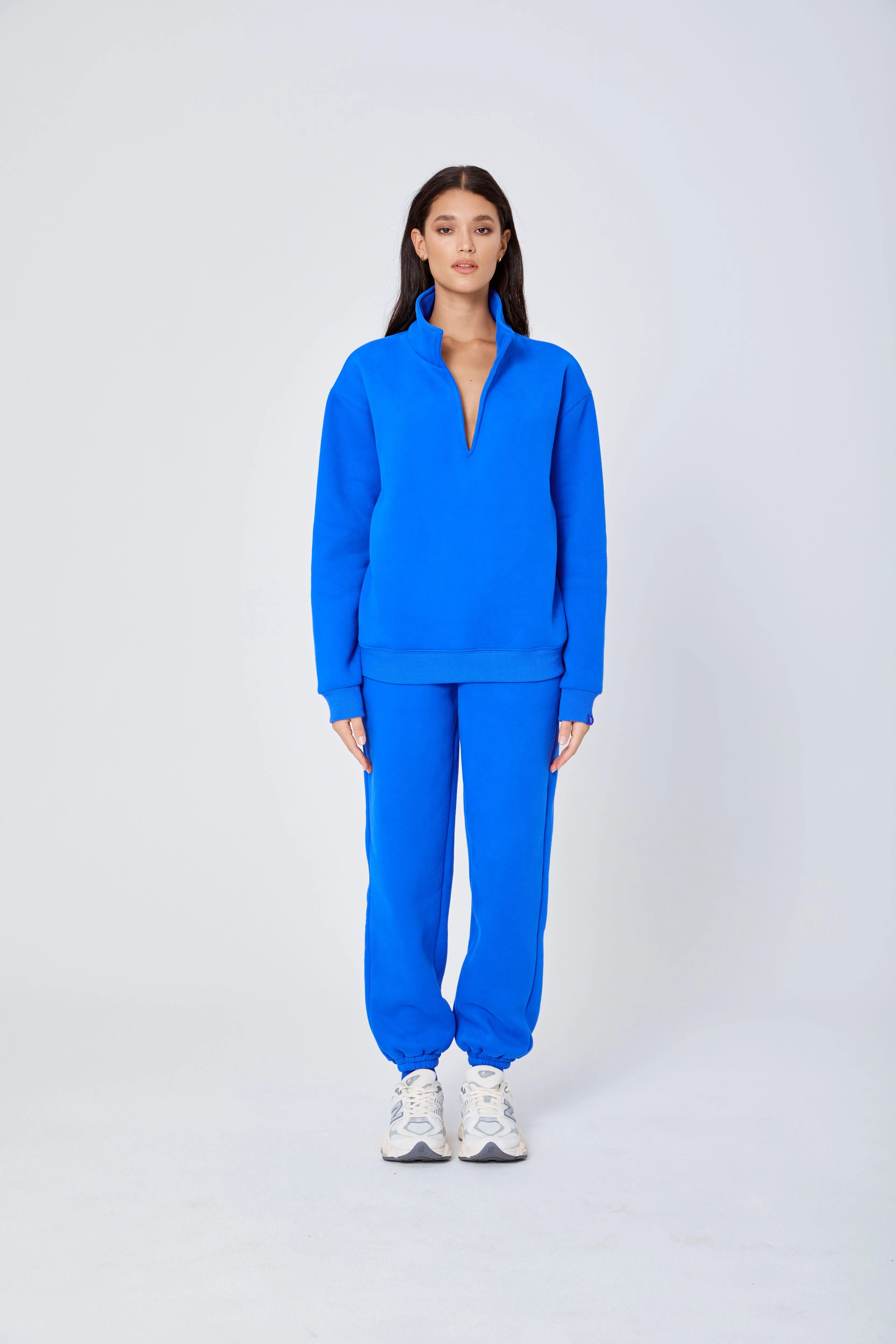 ROZALIA x ATOIR Womens The Collar Jumper Cobalt
