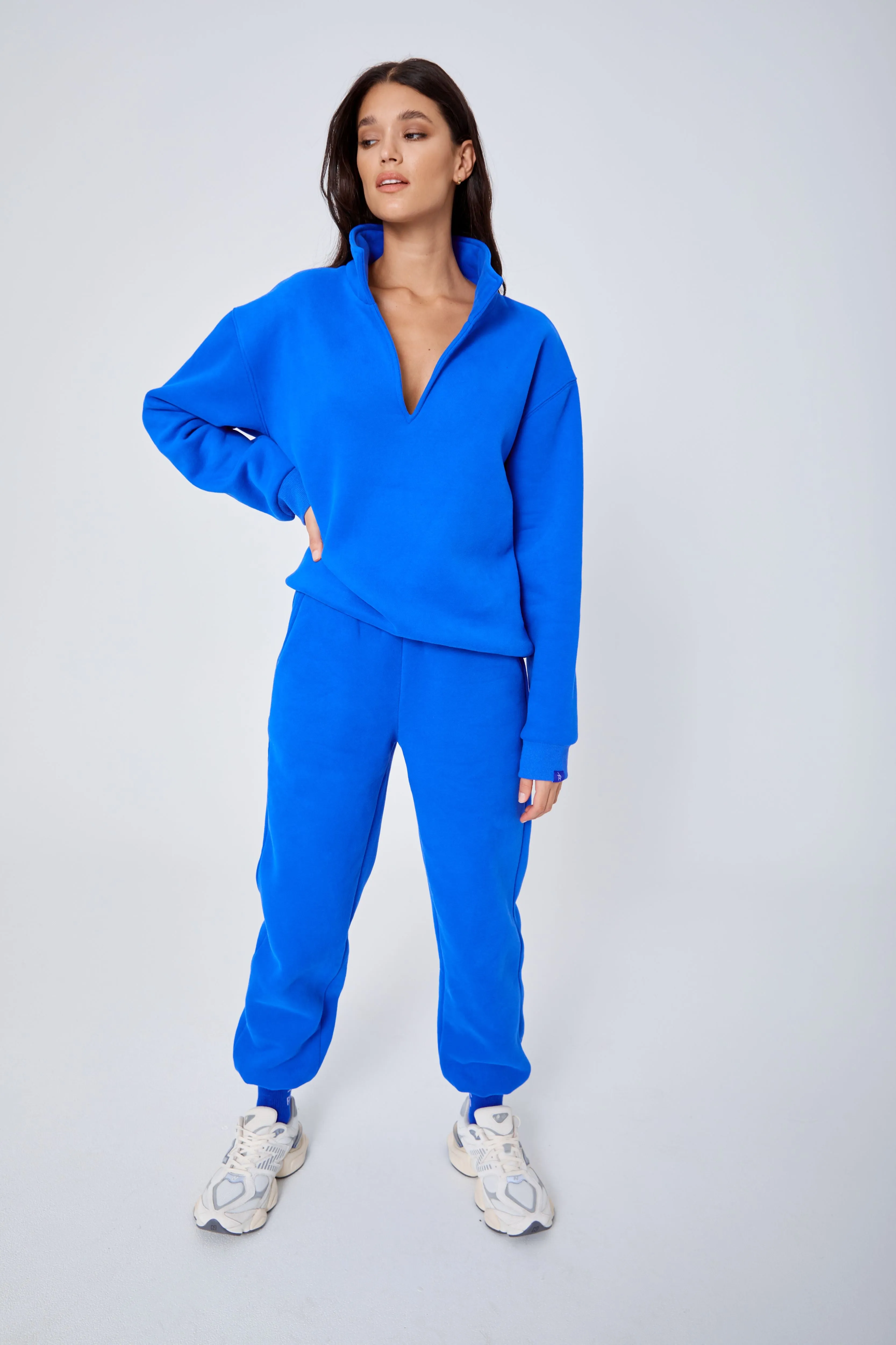 ROZALIA x ATOIR Womens The Collar Jumper Cobalt