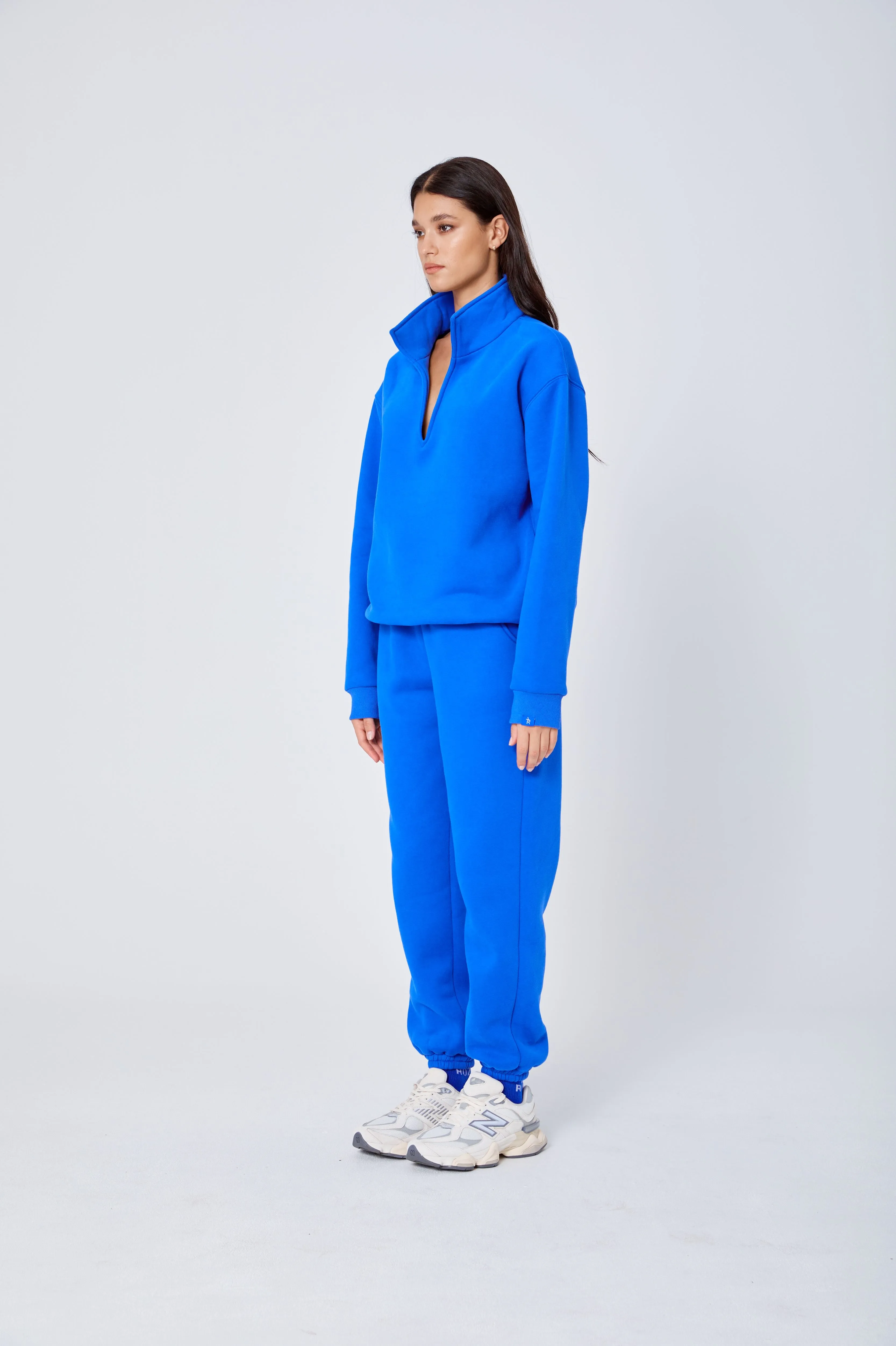 ROZALIA x ATOIR Womens The Collar Jumper Cobalt