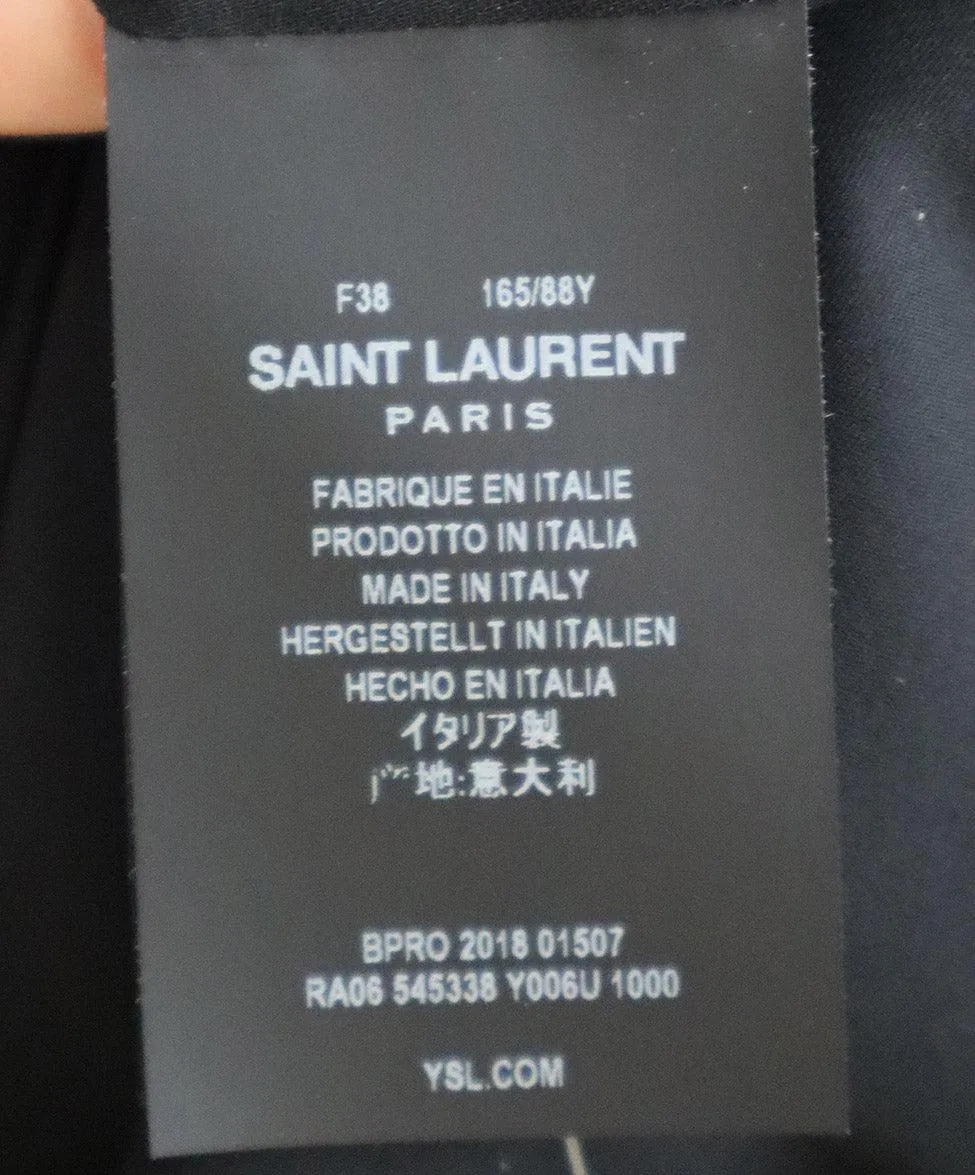 Saint Laurent Black Silk Mini Dress sz 4