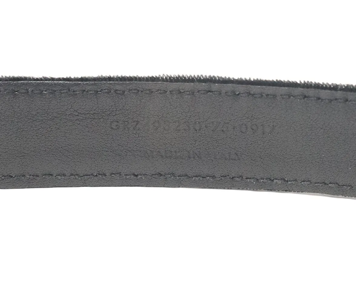 Saint Laurent Black Velvet Belt