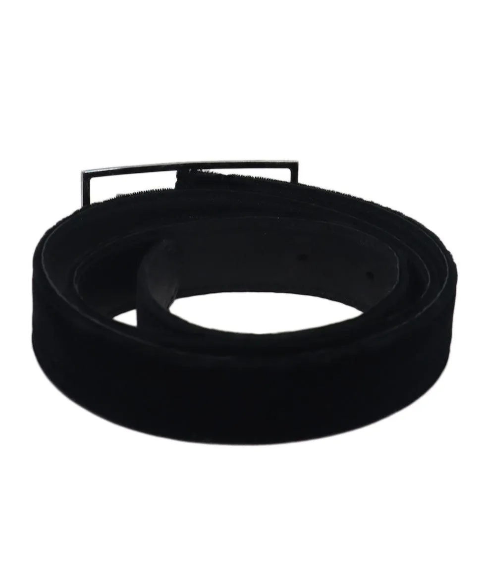 Saint Laurent Black Velvet Belt