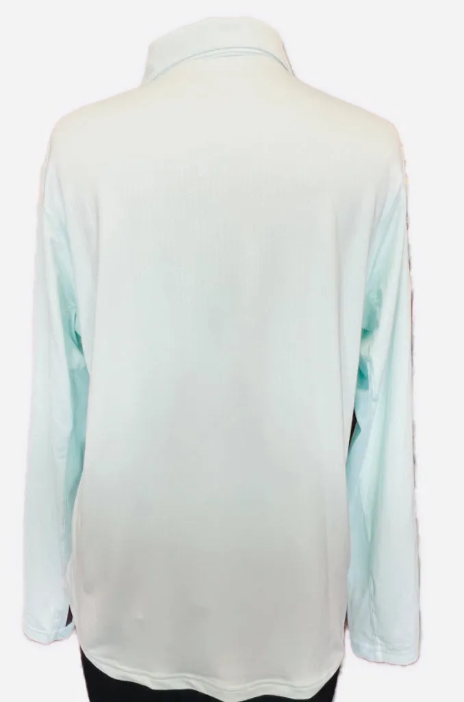 San Soleil Aqua 1/4 Zip Sun Shirt Size L MSP $98