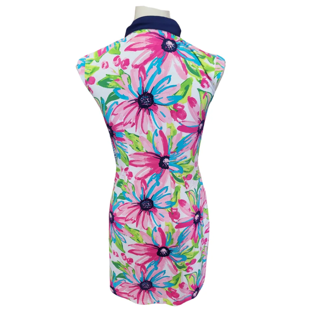 San Soleil Cap Sleeve Multi-Colored Floral Golf Dress Size S MSP$139