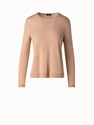 Seamless Cashmere and Silk Sweater Akris