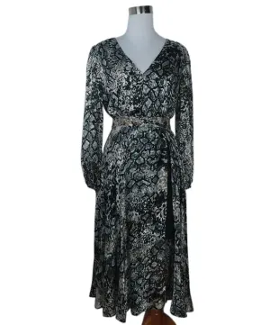 Self-portrait Grey & Peach Floral Applique Dress sz 6