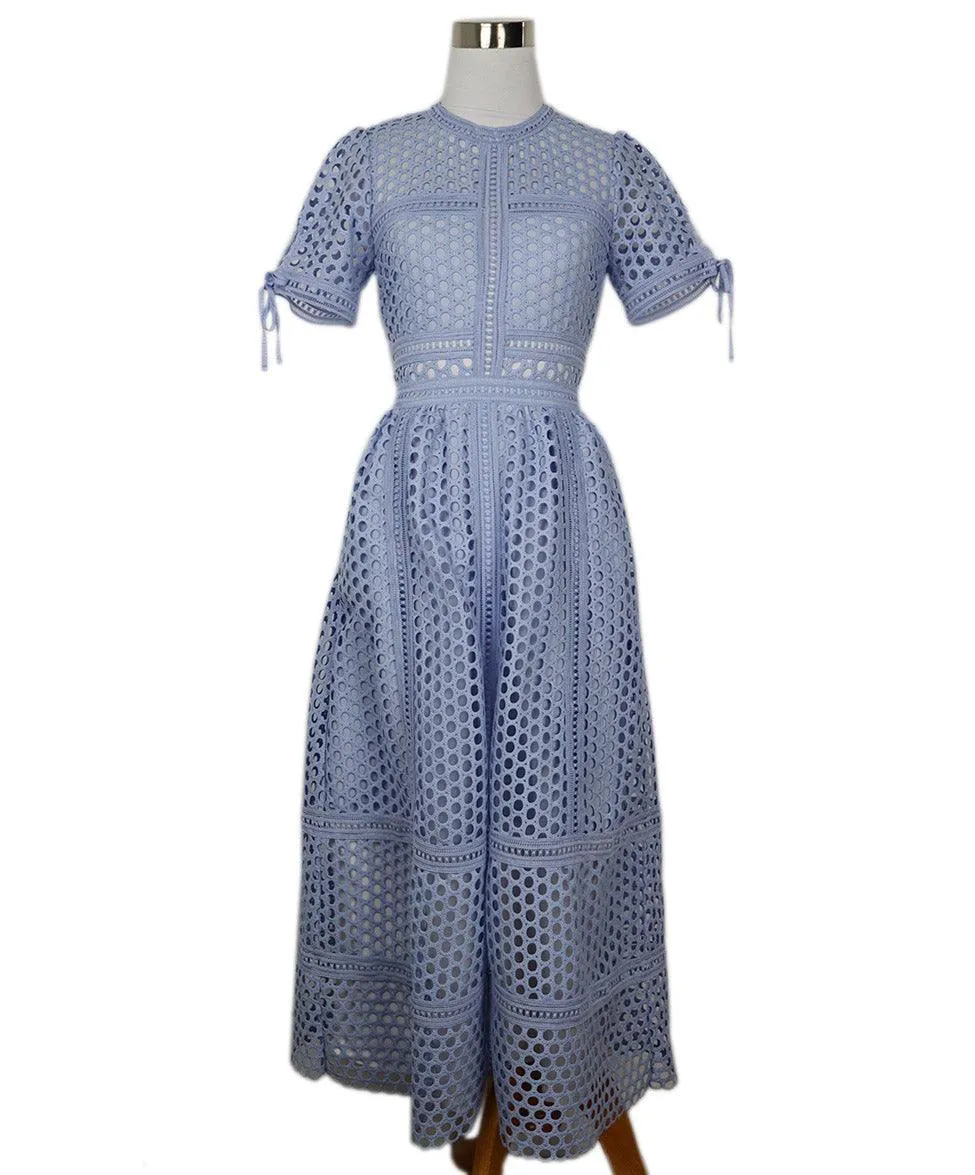 Self-portrait Lavender Eyelet Dress sz 0