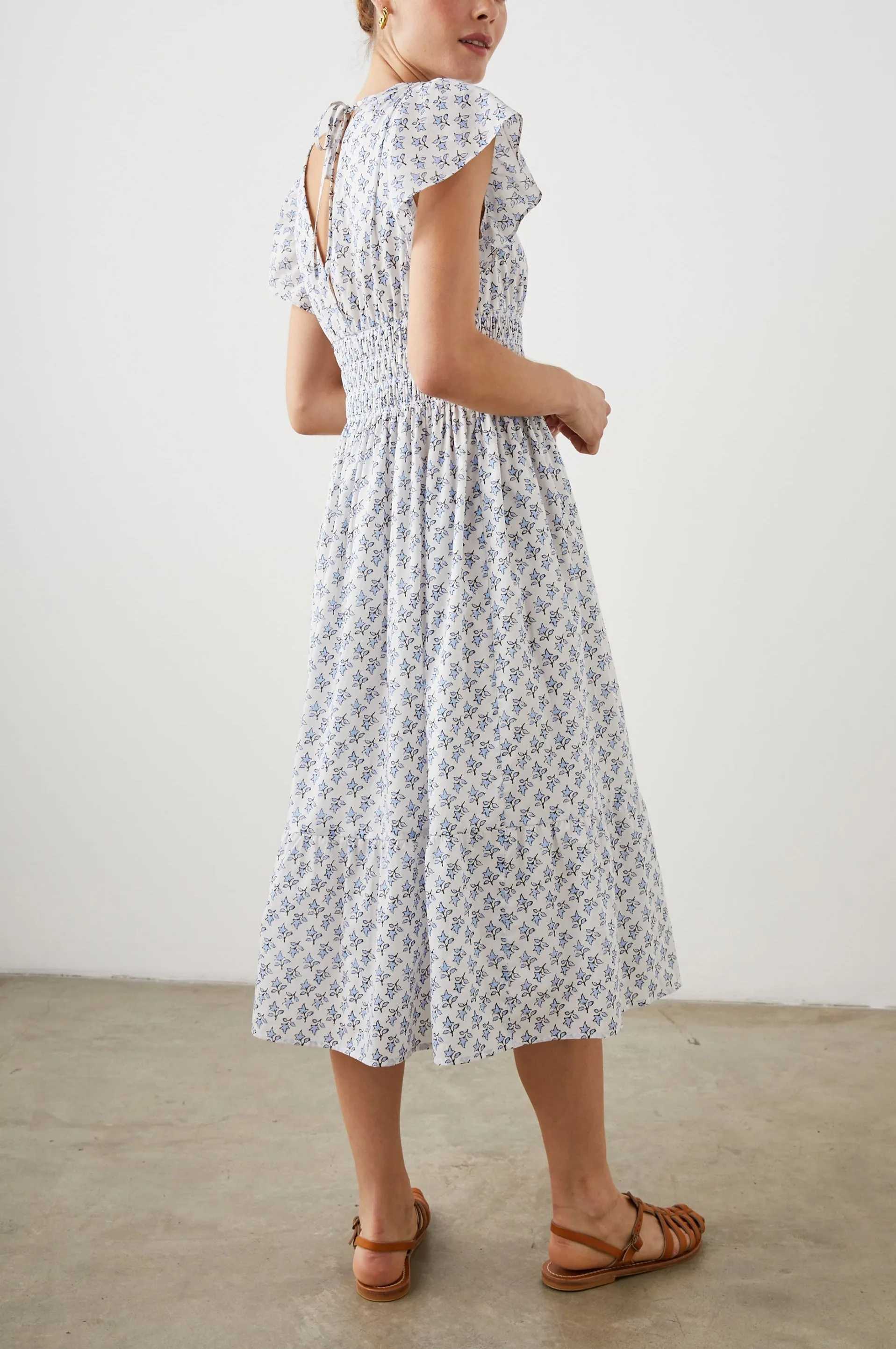 SEONA DRESS - WHITE BLUE IVY Rails