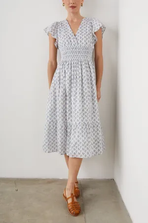 SEONA DRESS - WHITE BLUE IVY Rails