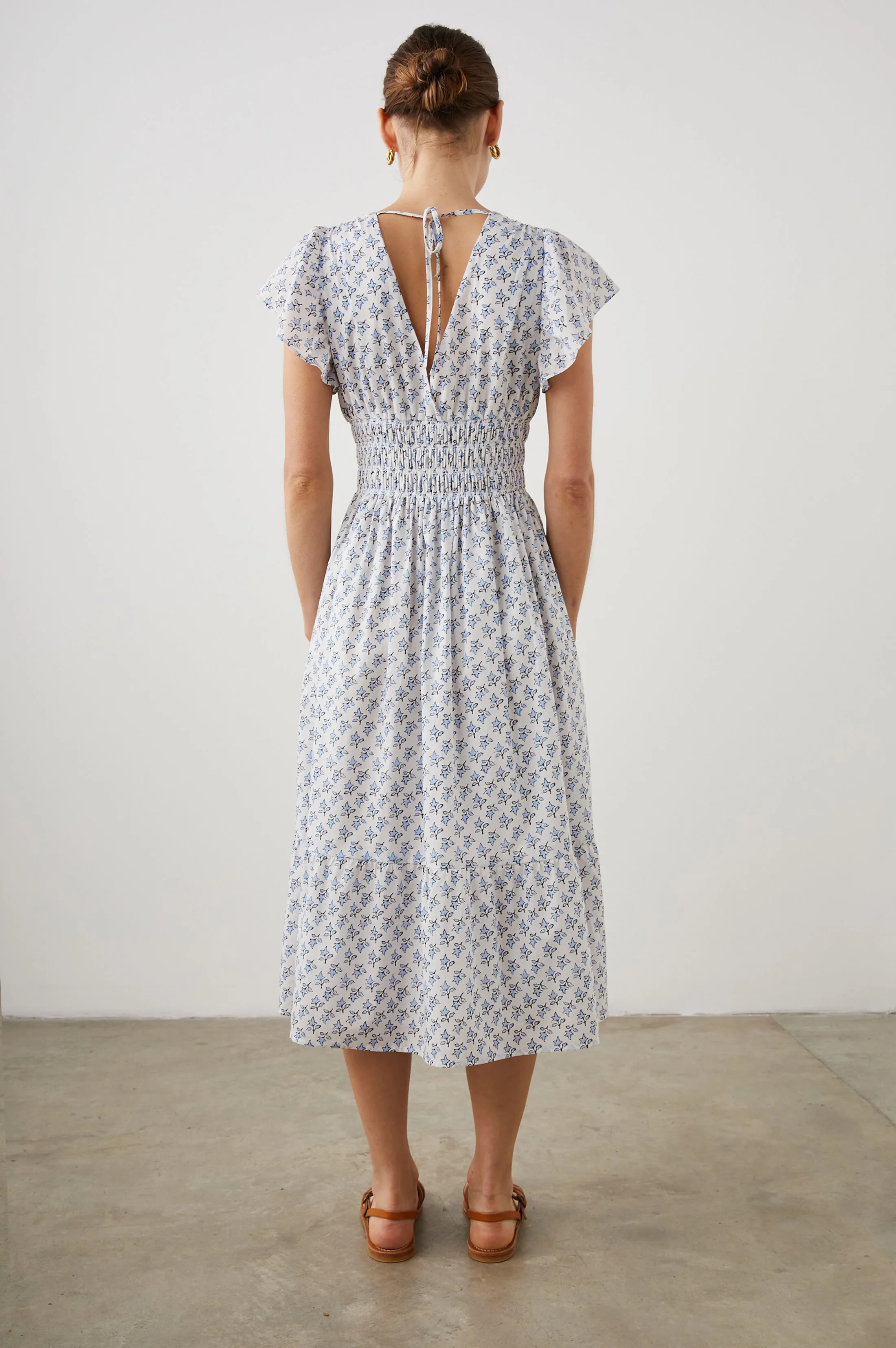 SEONA DRESS - WHITE BLUE IVY Rails