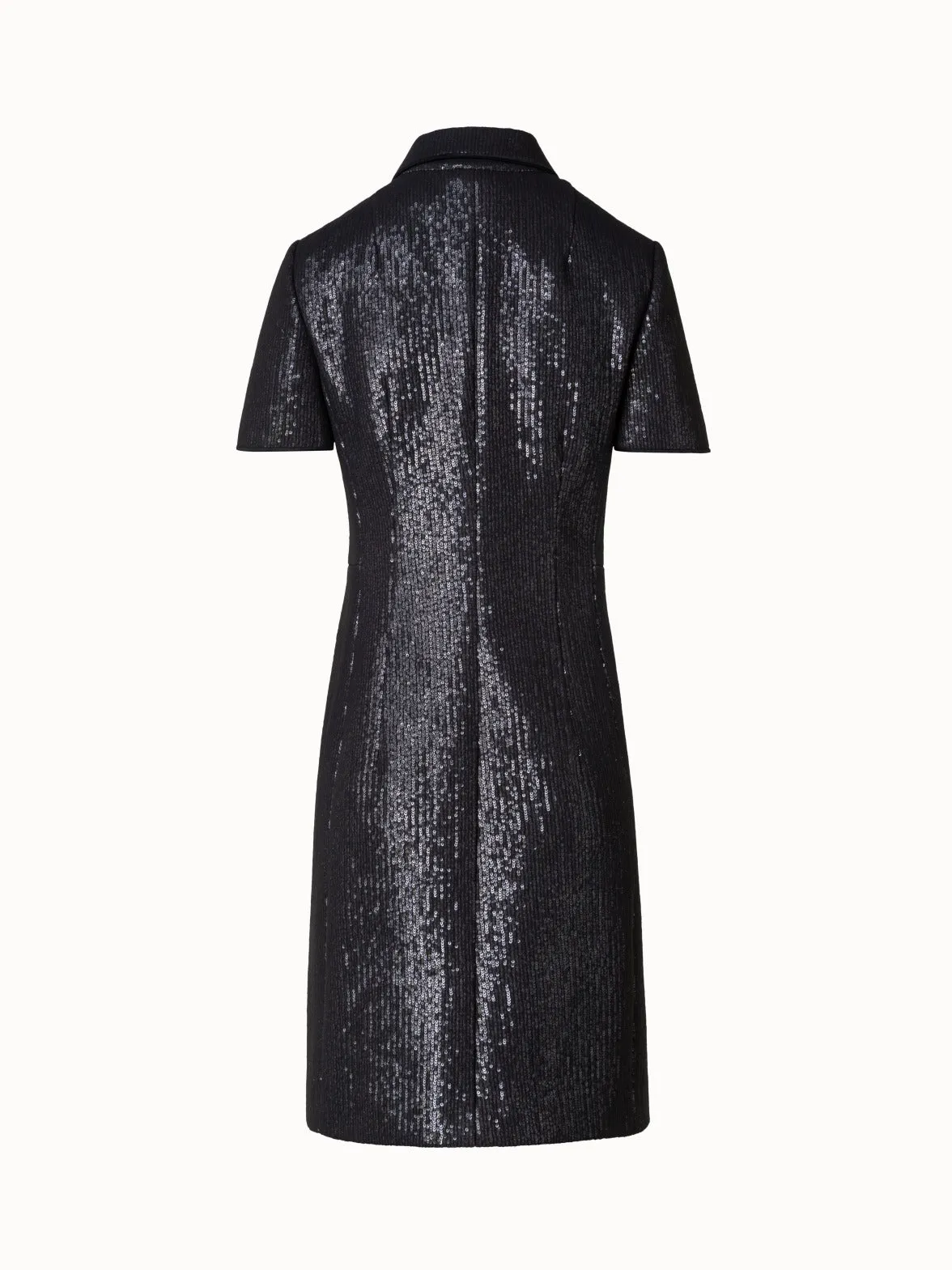 Sequin Silk Dress in Polo Style 