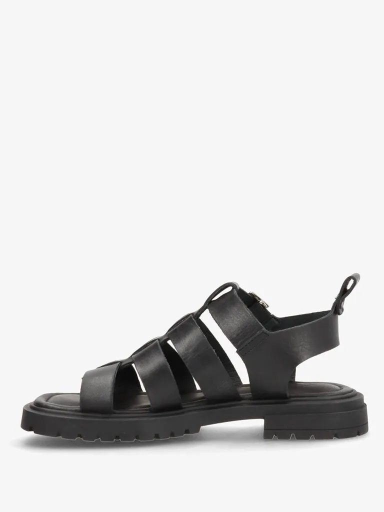 Shoedesign Copenhagen Maya Fisherman Sandals in Black