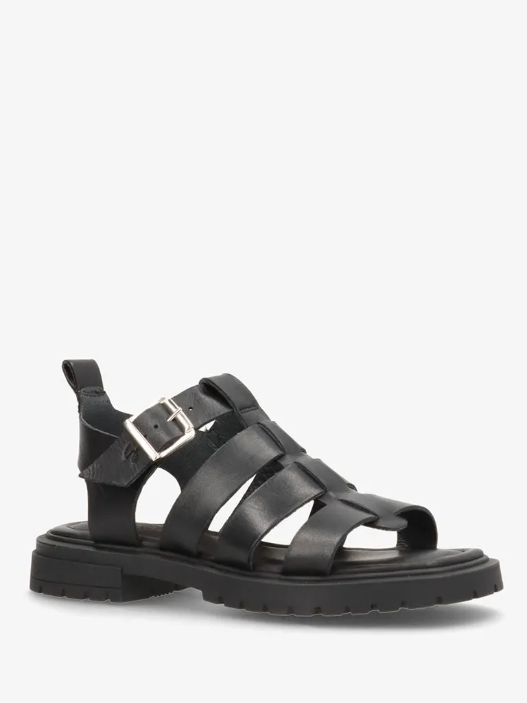 Shoedesign Copenhagen Maya Fisherman Sandals in Black