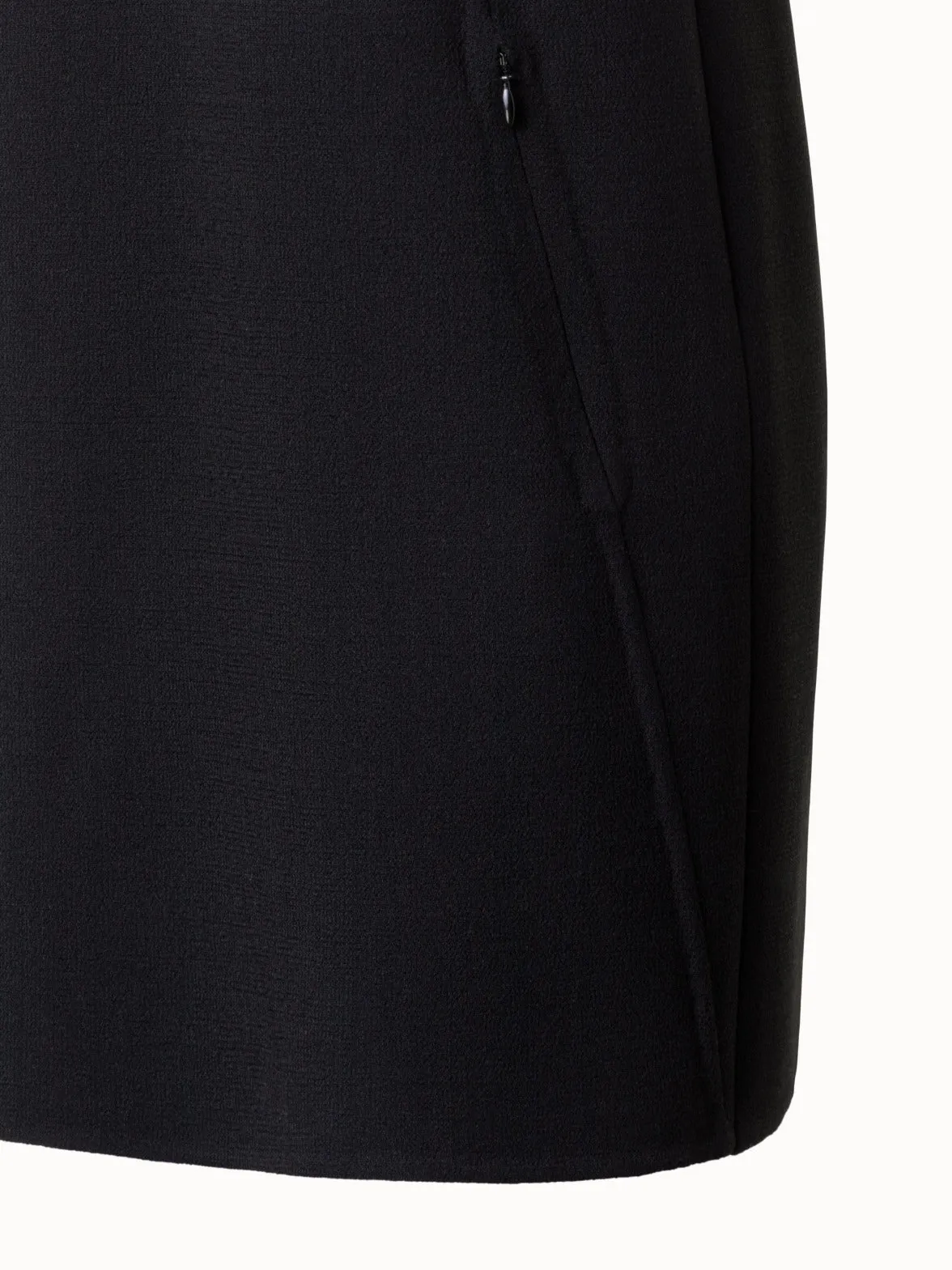 Short Sheath Dress in Wool Crêpe Double-Face 