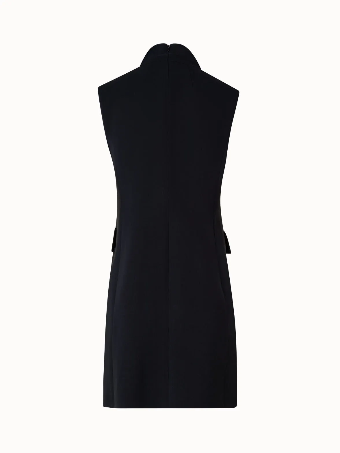 Short Tuxedo Dress in Wool Double-Face 