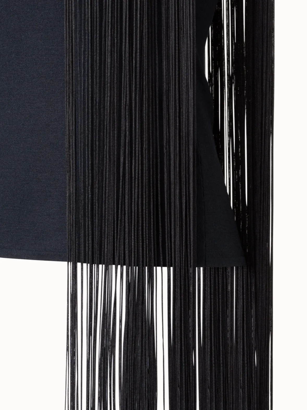 Silk Lurex Top with Long Fringes Akris