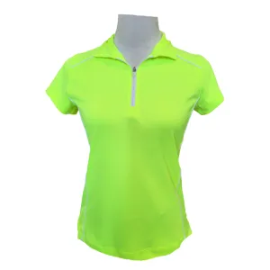 Slazenger Neon Yellow 1/4 Zip Polo Size XS