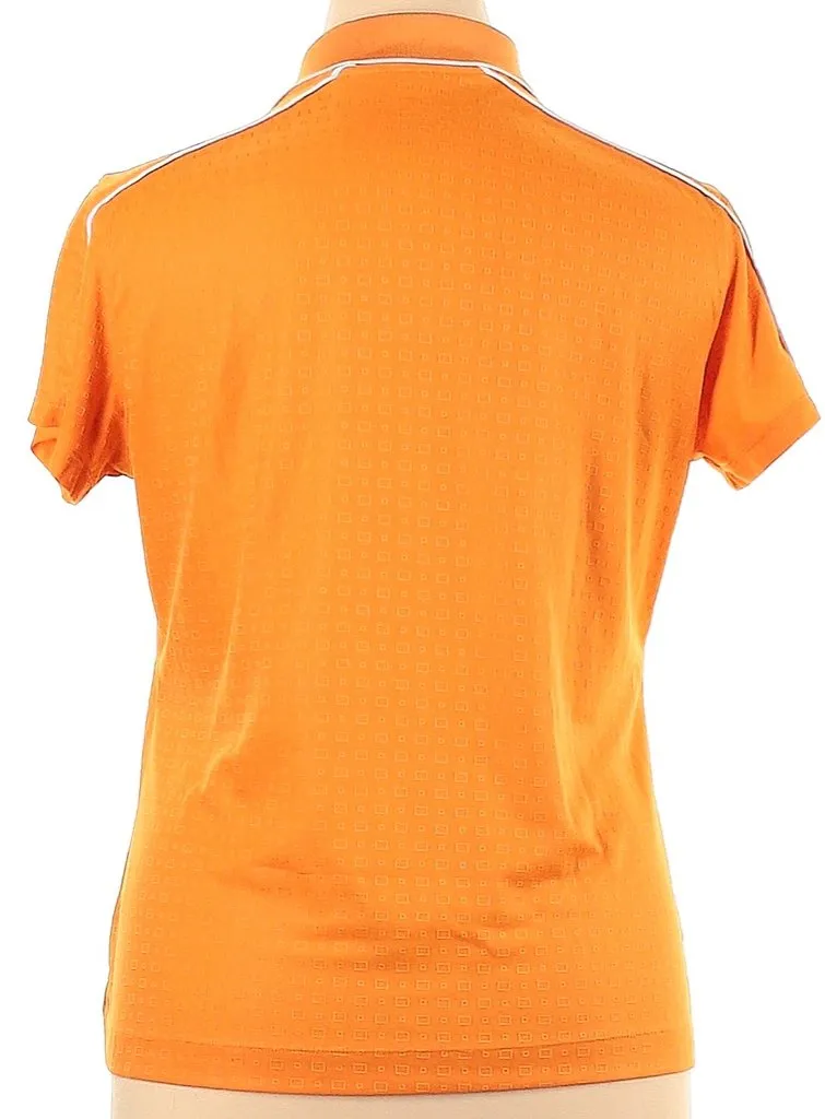 Slazenger Orange Textured Polo w/ White Trim Size XL