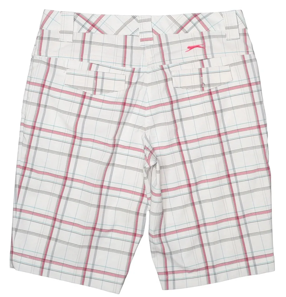 Slazenger White Red Plaid Short Size 6 MSP$55