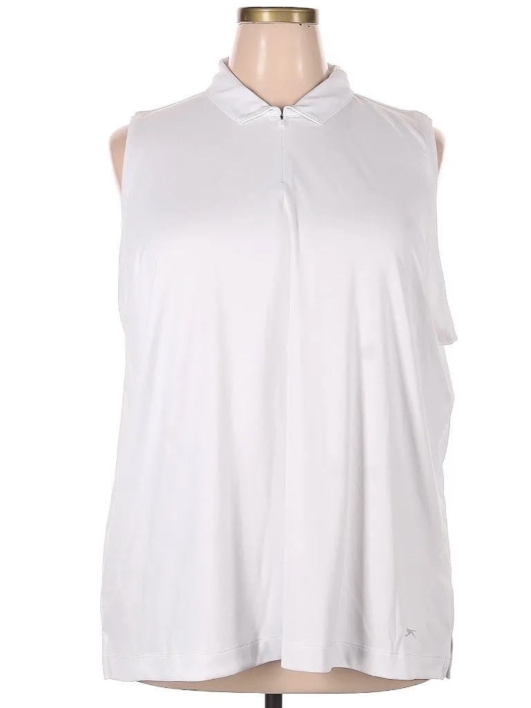 Slazenger Women's WHote Sleeveless Golf Polo Size 3X