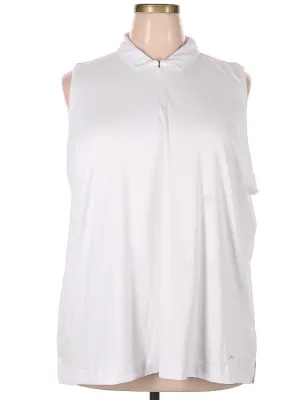 Slazenger Women's WHote Sleeveless Golf Polo Size 3X
