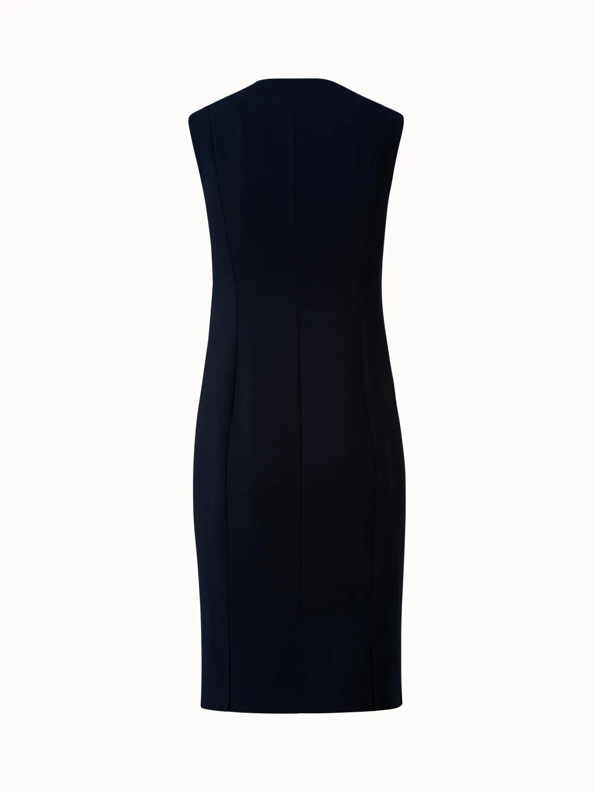 Sleeveless Sheath Dress from Wool Double-Face 