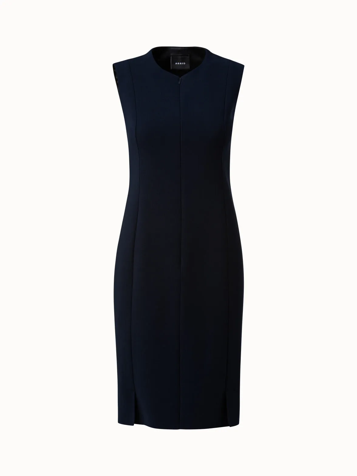 Sleeveless Sheath Dress from Wool Double-Face 