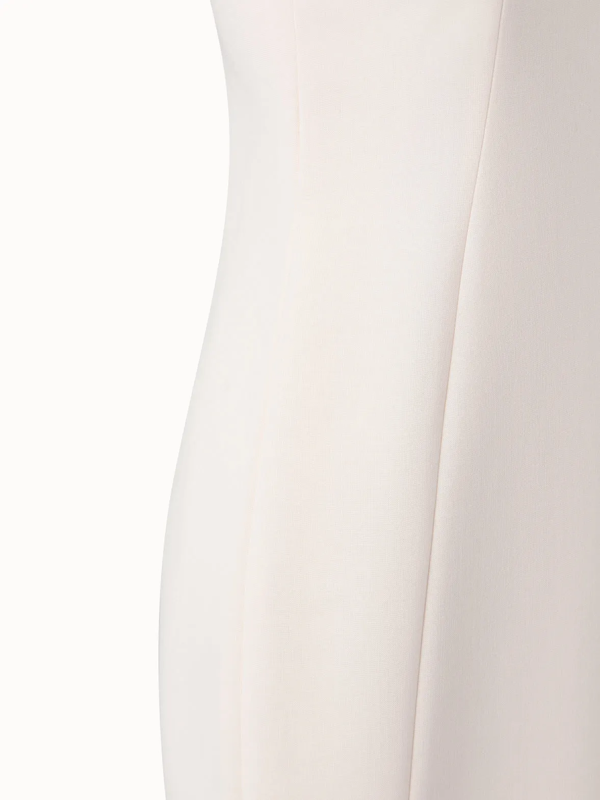 Sleeveless V-Neck Wool Double-Face Sheath Dress 