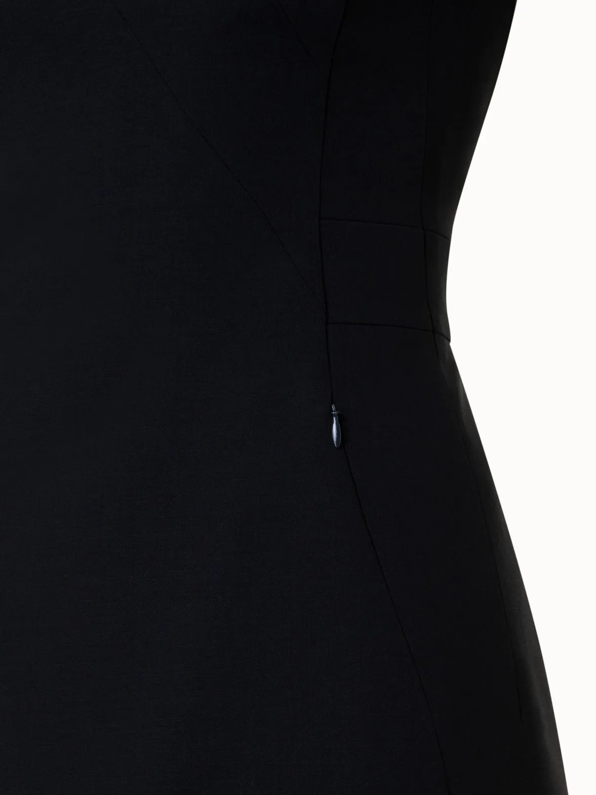 Sleeveless Wool Double-Face Sheath Dress 