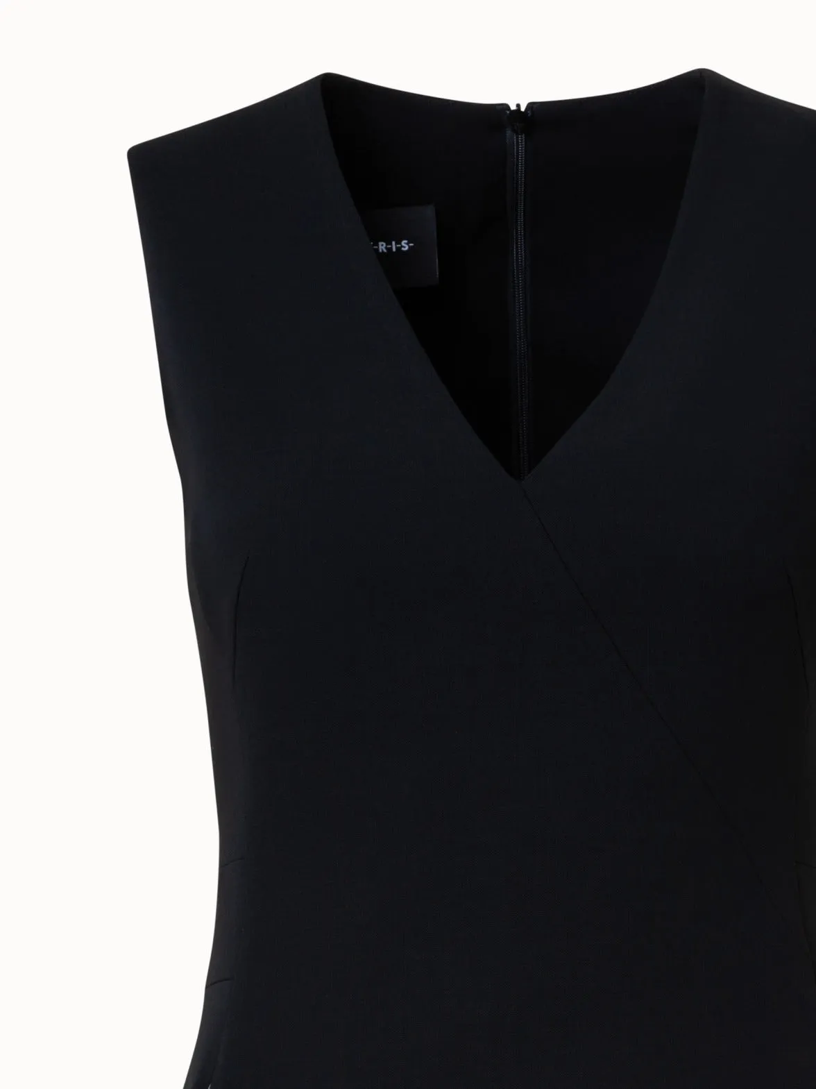 Sleeveless Wool Double-Face Sheath Dress 